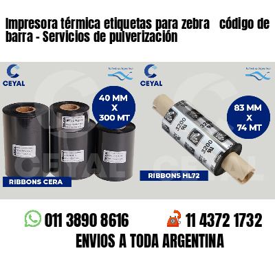 Impresora térmica etiquetas para zebra  código de barra - Servicios de pulverización